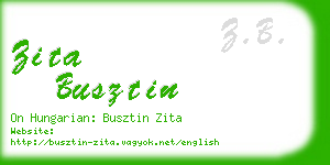 zita busztin business card